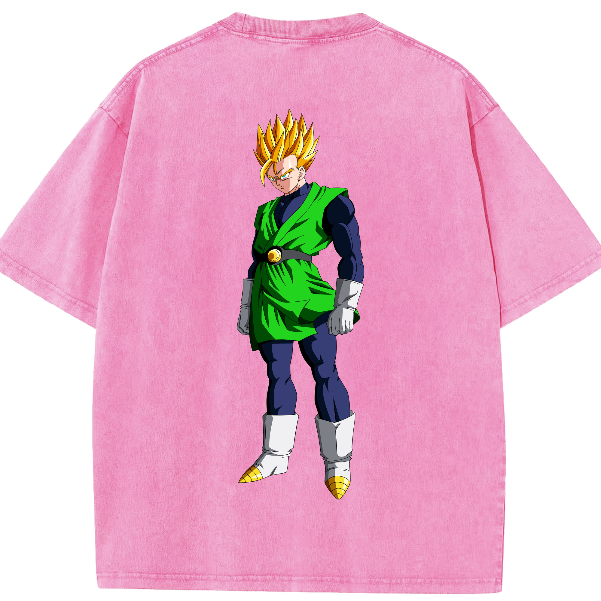 （画像用） ドラゴンボール 孫 悟飯（そんごはん）DRAGON BALL Son Gohan 綿100% ヴィンテージ風 半袖Tシャツ（背面プリント）